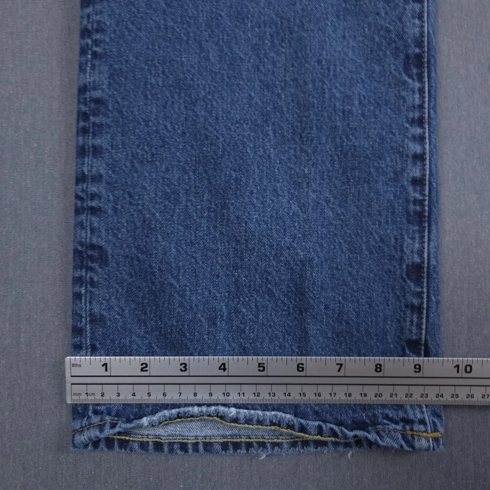 American‎ Eagle Classic Bootcut Jeans Mens 36x34 (Fits 36x32) Blue Whisker Denim